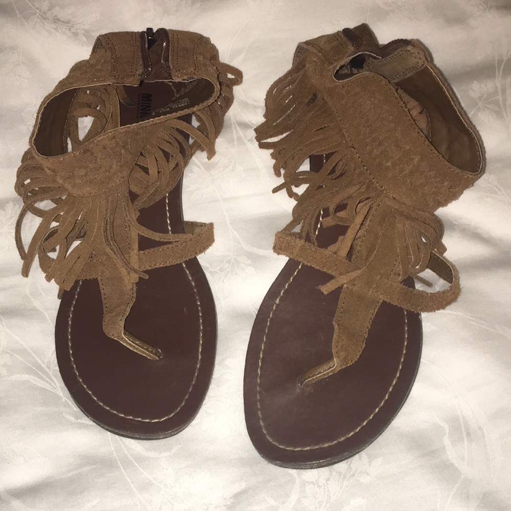 Minnetonka brown sandals